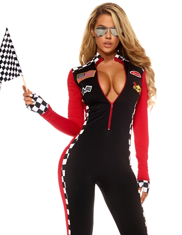 Top Speed Racer Costume default view Color: BK