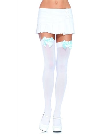 Opaque Thigh High W/Bow default view Color: LB