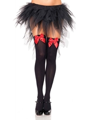 Additional  view of product OPAQUE THIGH HIGH W/BOW with color code BKR