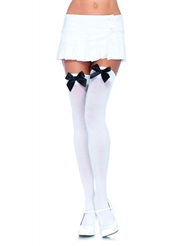 Additional  view of product OPAQUE THIGH HIGH W/BOW with color code WB