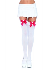 Additional  view of product OPAQUE THIGH HIGH W/BOW with color code WR