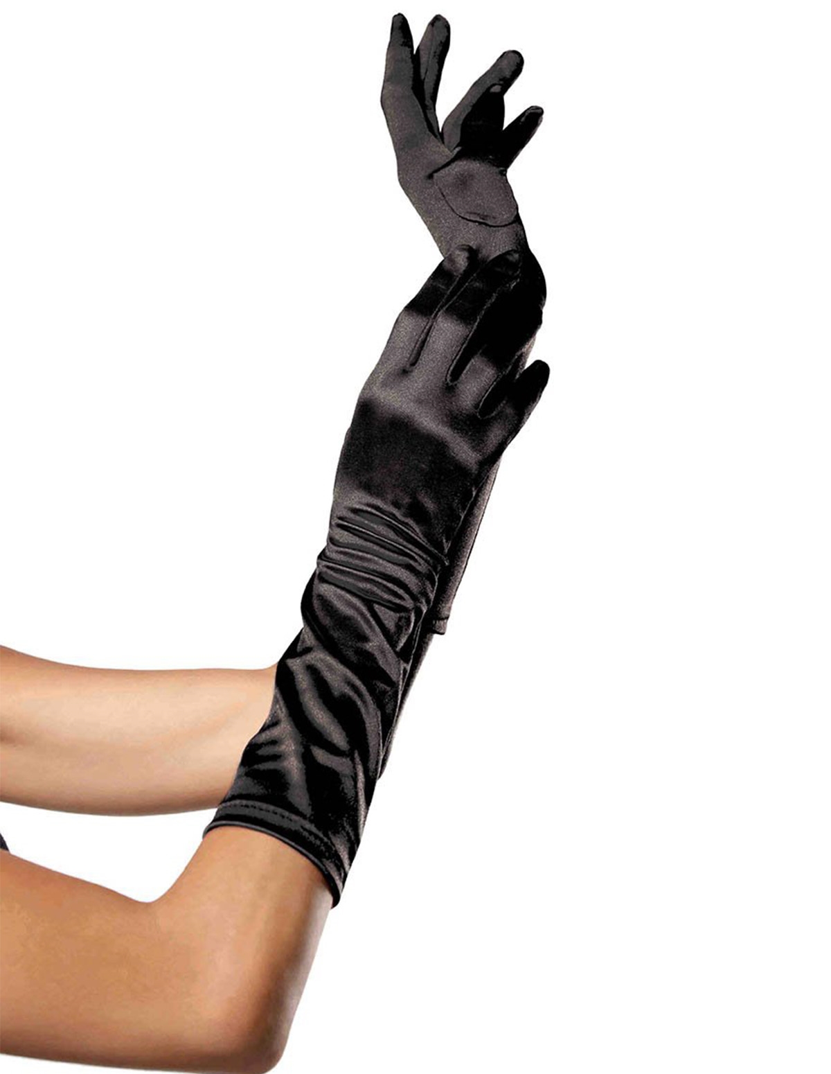 alternate image for Satin Elbow Length Gloves