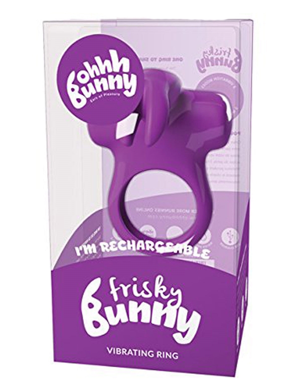 Frisky Bunny Rechargeable Vibrating Ring ALT1 view Color: PR