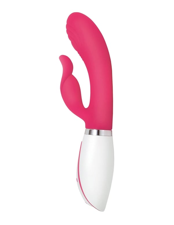 Disco Bunny Silicone Rechargeable Vibe ALT1 view Color: PK