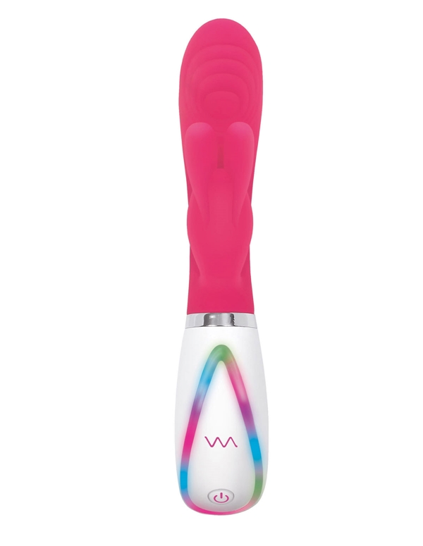 Disco Bunny Silicone Rechargeable Vibe ALT2 view Color: PK