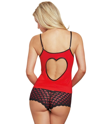 Love Me Softly Heart Cut-Out Cami Set ALT view 