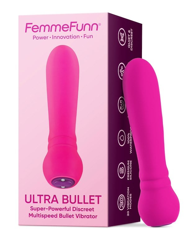 Femme Funn Rechargeable Silicone Ultra Bullet ALT3 view Color: PK