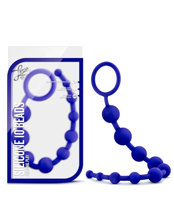 Luxe Silicone Anal Beads ALT1 view Color: PR
