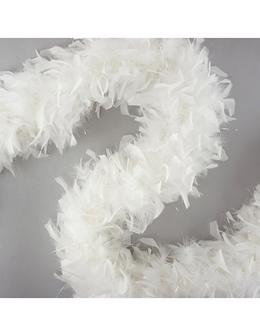 Chandelle Feather Boa With Lurex White ALT view 