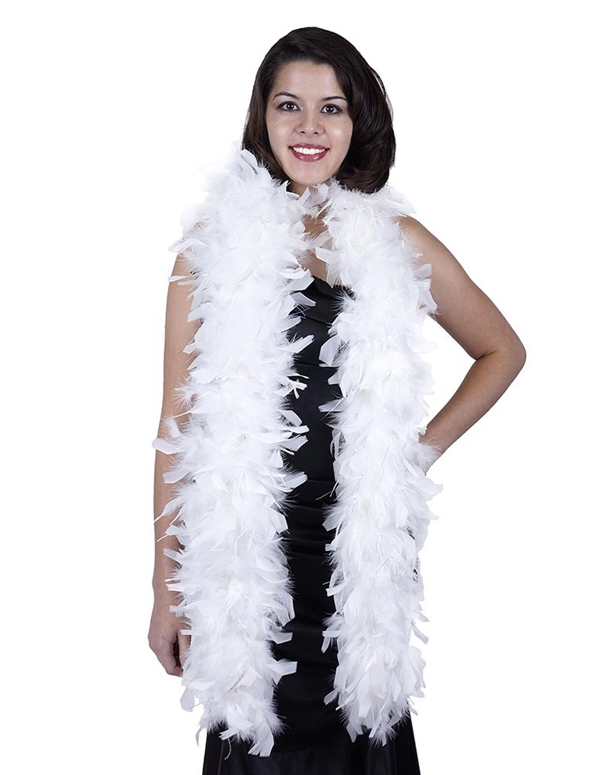 Chandelle Feather Boa With Lurex White default view Color: WSL