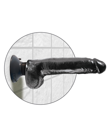 King Cock 9-Inch Vibrator With Balls Black ALT3 view 