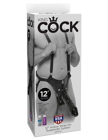 KING COCK 12-INCH HOLLOW STRAP-ON SUSPENDER BLACK ALT6 view 