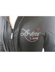 Additional ALT view of product RHINESTONE HOODIE with color code 