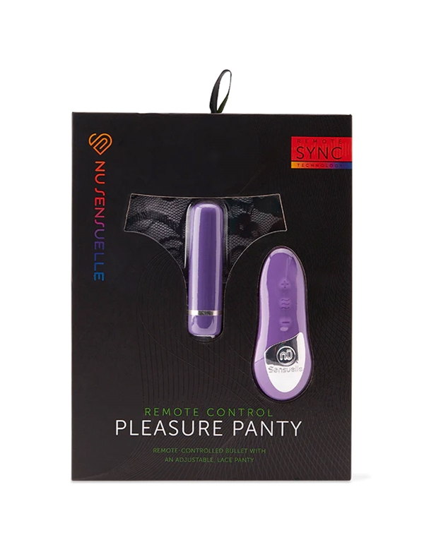 Sensuelle Vibrating Pleasure Panty Black/Purple ALT2 view Color: PR