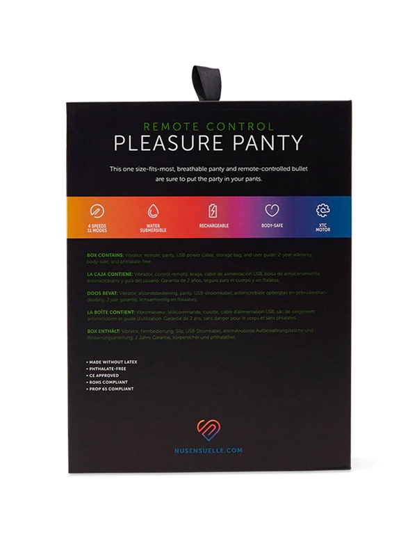 Sensuelle Vibrating Pleasure Panty Black/Purple ALT3 view Color: PR
