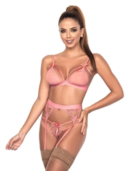 Additional  view of product HEART CUT-OUT 3PC BRA SET with color code PK