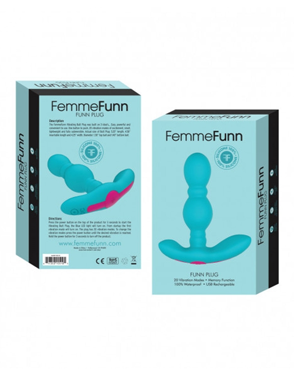 Femme Funn Vibrating Butt Plug ALT3 view Color: TQ