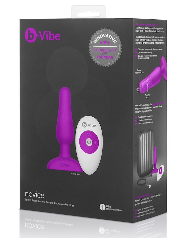 B-VIBE NOVICE BUTT PLUG ALT5 view Color: FU