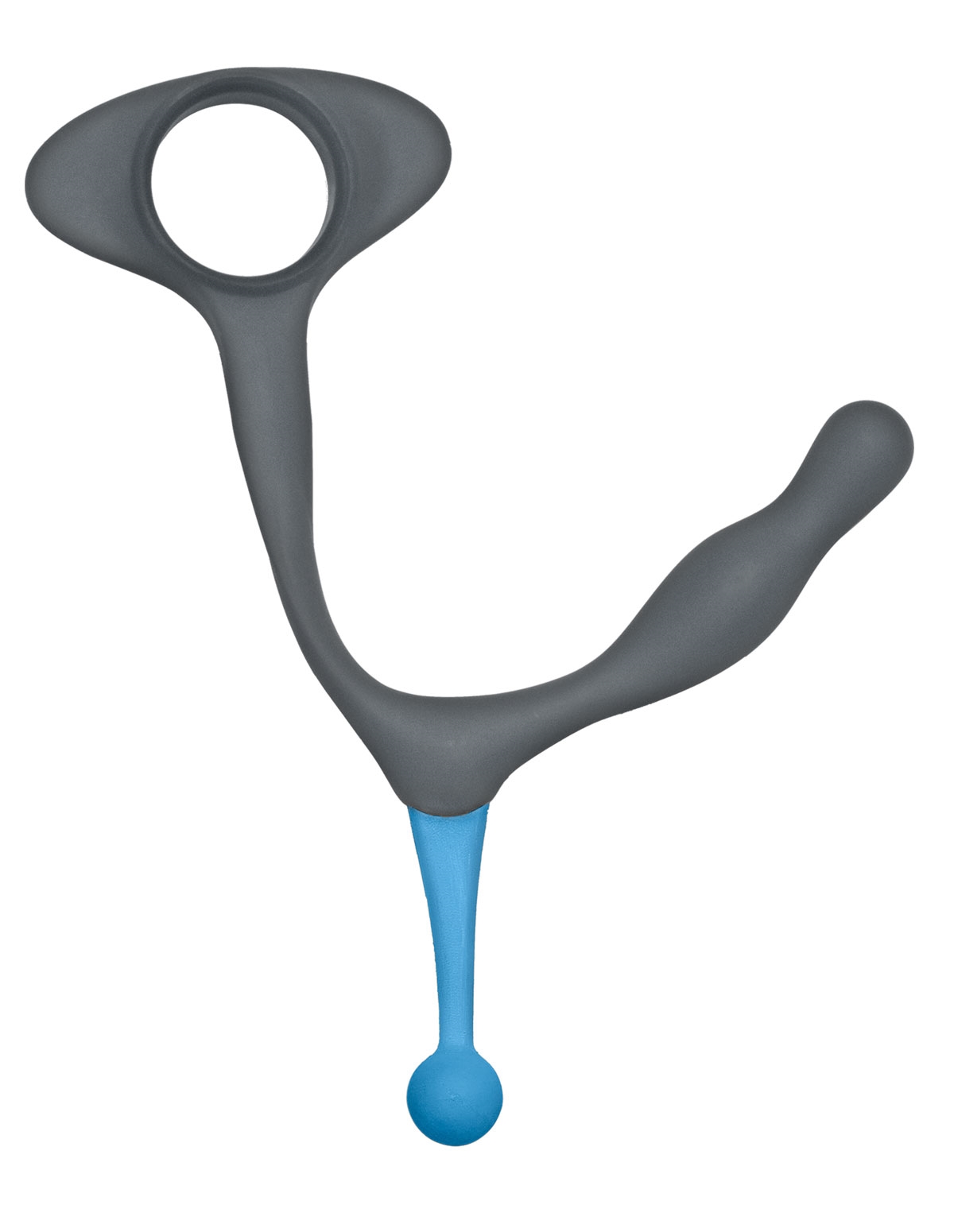 alternate image for Optimale Duo Cockring And Prostate Massager Gray
