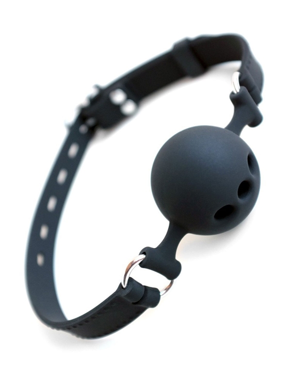 Silicone Breathable Ball Gag ALT view Color: BK