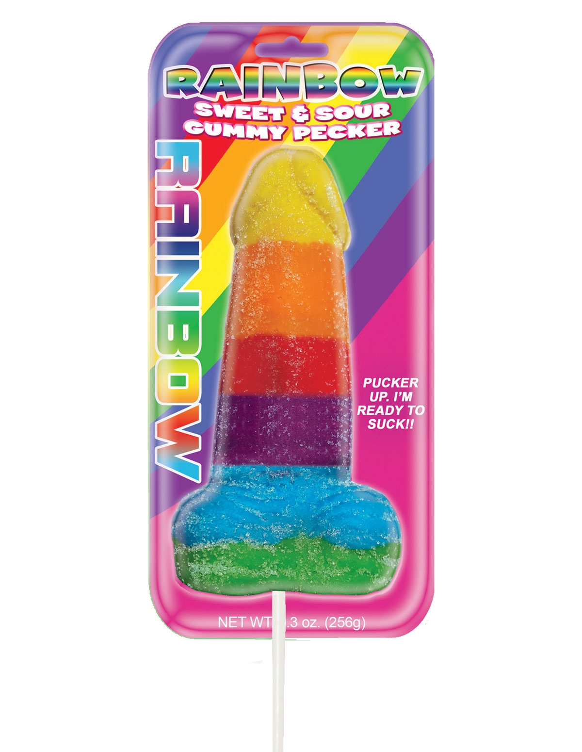 alternate image for Jumbow Rainbow Gummy Cock Pop
