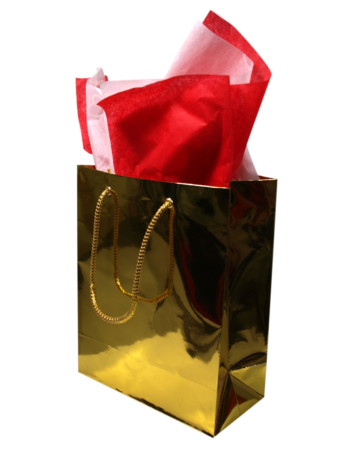 alternate image for Medium Gold Gift Bag
