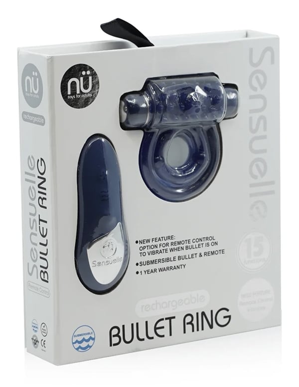 Sensuelle Remote Control Bullet Ring ALT1 view Color: BL