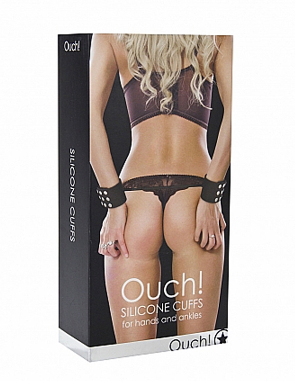 Ouch Silicone Cuffs ALT2 view Color: BK