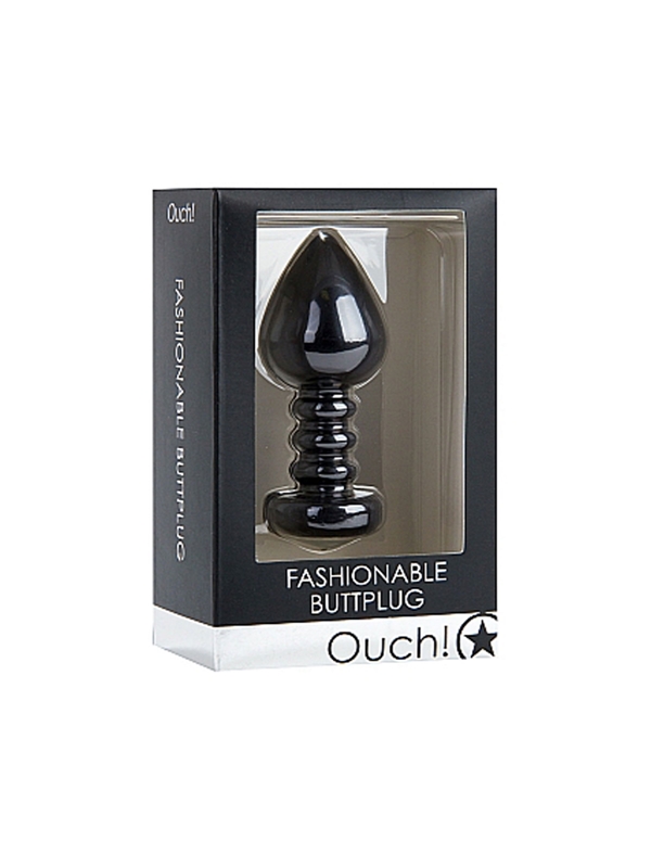 OUCH FASHIONABLE BUTT PLUG ALT1 view Color: BK