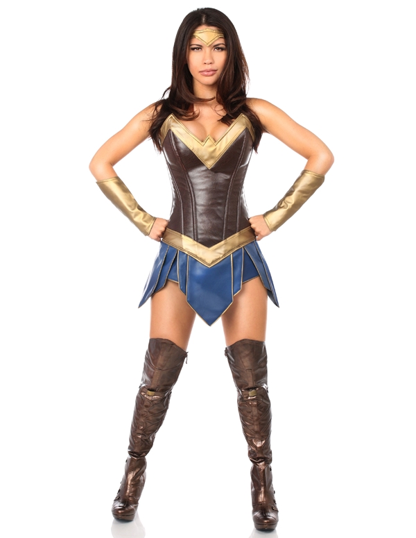 Wonder Woman Plus Size Corset Dress default view Color: BR