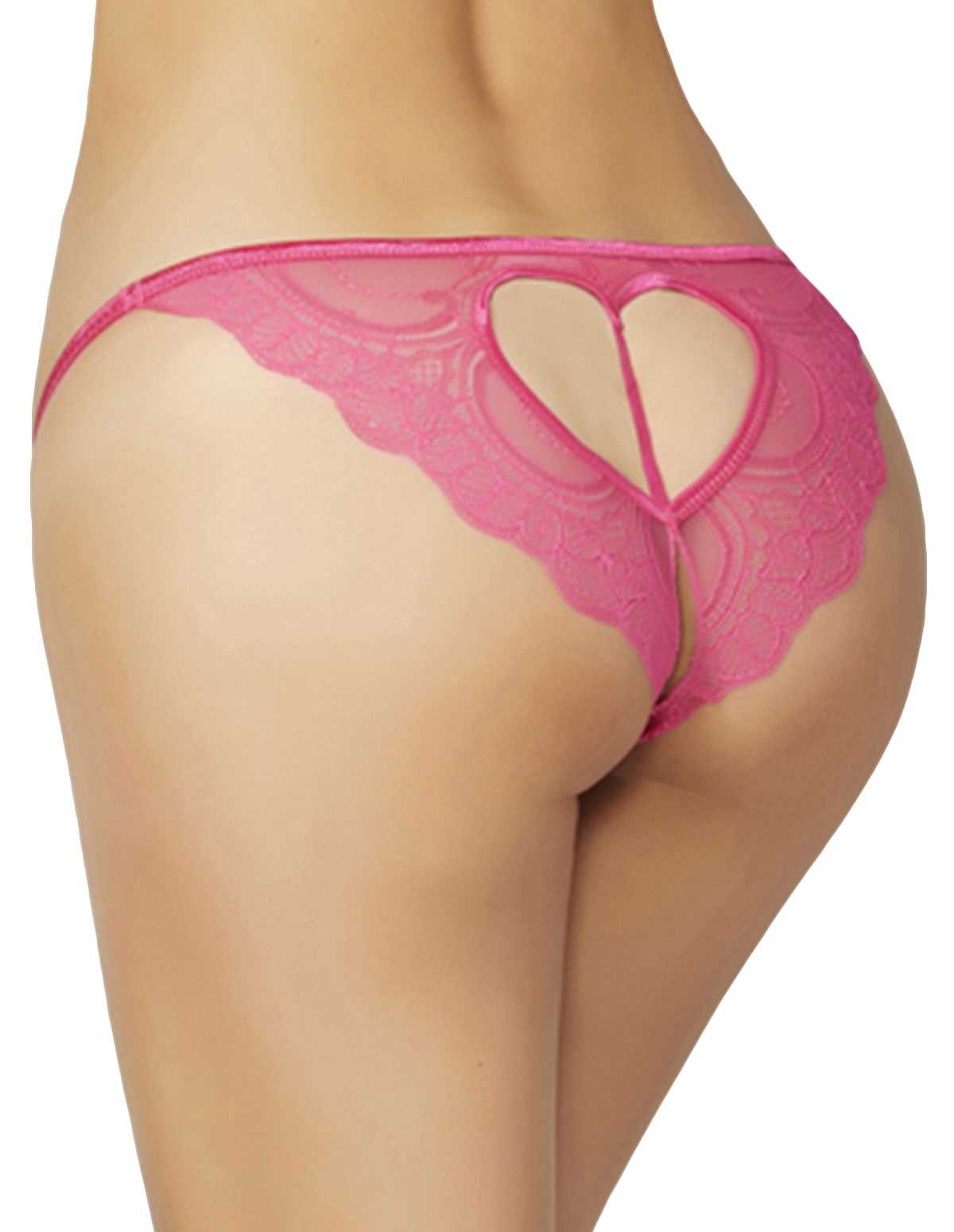 alternate image for Lace Heart Crotchless Panty