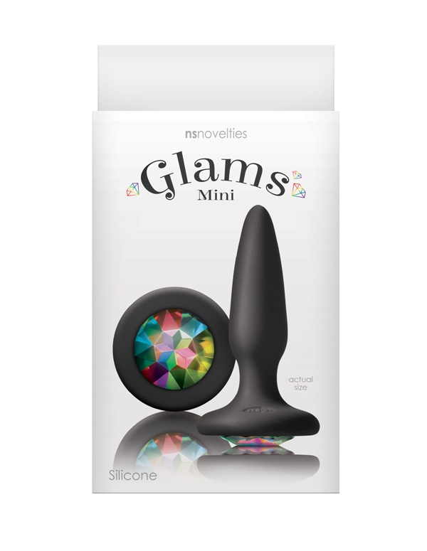 Glams Rainbow Gem Mini Butt Plug ALT1 view Color: RW