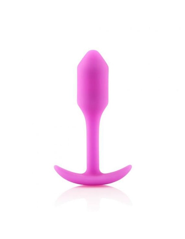 B-Vibe Snug Plug 1 Weighted Silicone Butt Plug default view Color: FU
