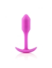 Additional FUSCHIA view of product B-VIBE SNUG PLUG 1 WEIGHTED SILICONE BUTT PLUG with color code FU
