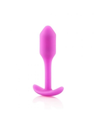 Alternate back view of B-VIBE SNUG PLUG 1 WEIGHTED SILICONE BUTT PLUG