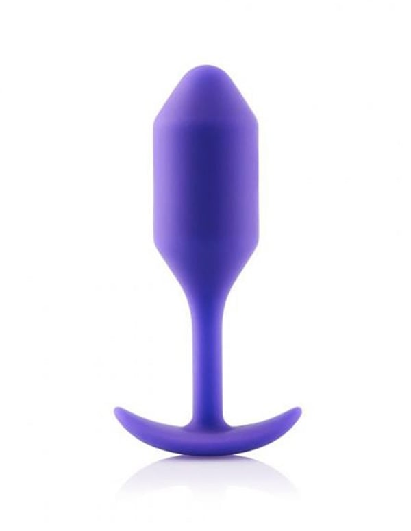 B-Vibe Snug Plug 2 Weighted Silicone Butt Plug default view Color: PR