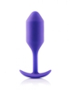 Additional PURPLE view of product B-VIBE SNUG PLUG 2 WEIGHTED SILICONE BUTT PLUG with color code PR