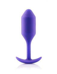 Alternate front view of B-VIBE SNUG PLUG 2 WEIGHTED SILICONE BUTT PLUG