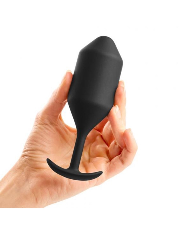 Snug Plug 4 Weighted Silicone Butt Plug ALT2 view Color: BK