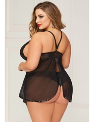 Additional ALT1 view of product WONDROUS BABYDOLL with color code BK