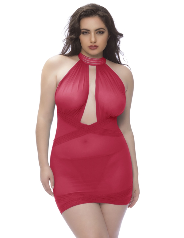 Marian Collared Chemise - Plus default view Color: RD