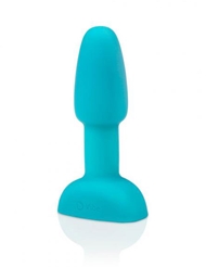 Alternate back view of B-VIBE RIMMING PETITE BUTT PLUG IN BLUE