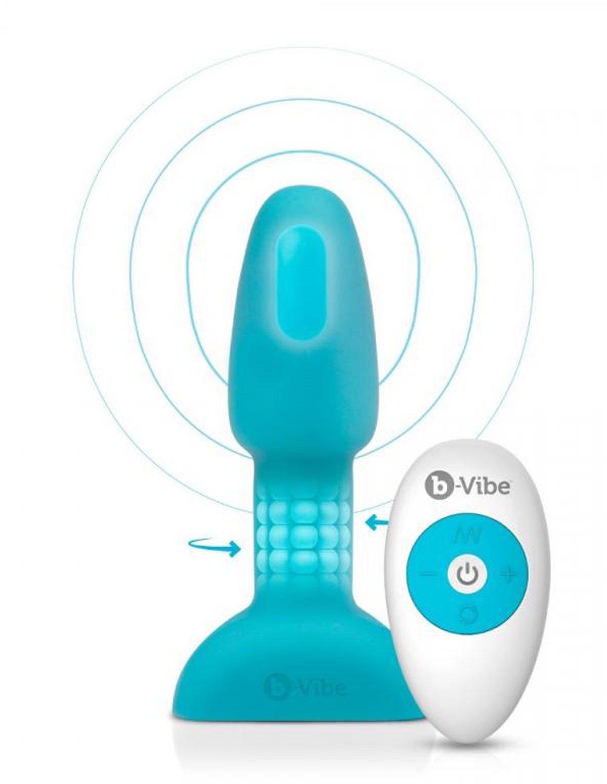 alternate image for B-Vibe Rimming Petite Butt Plug In Blue