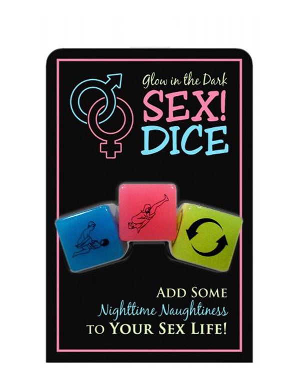 Glow In The Dark Sex Dice default view Color: AS