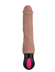 Front view of NATURAL REALSKIN HOT COCK - 8 INCH