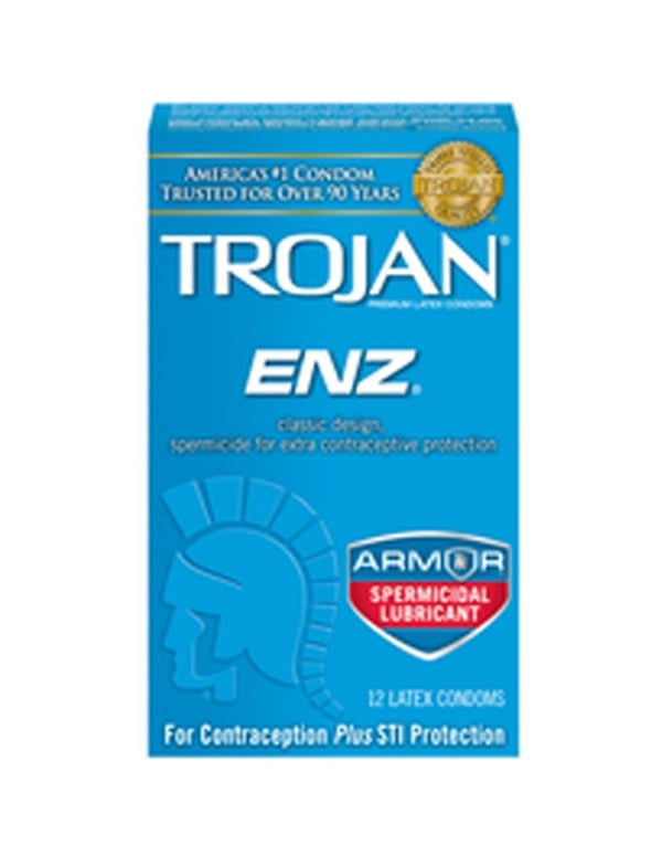 Trojan Enz Armor Spermicidal 12 Pack default view Color: NC
