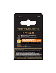 Alternate back view of LIFESTYLES SKYN ELITE LARGE 3PK CONDOMS