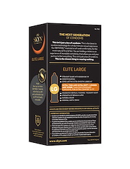 Alternate back view of LIFESTYLES SKYN ELITE LARGE 12PK CONDOMS