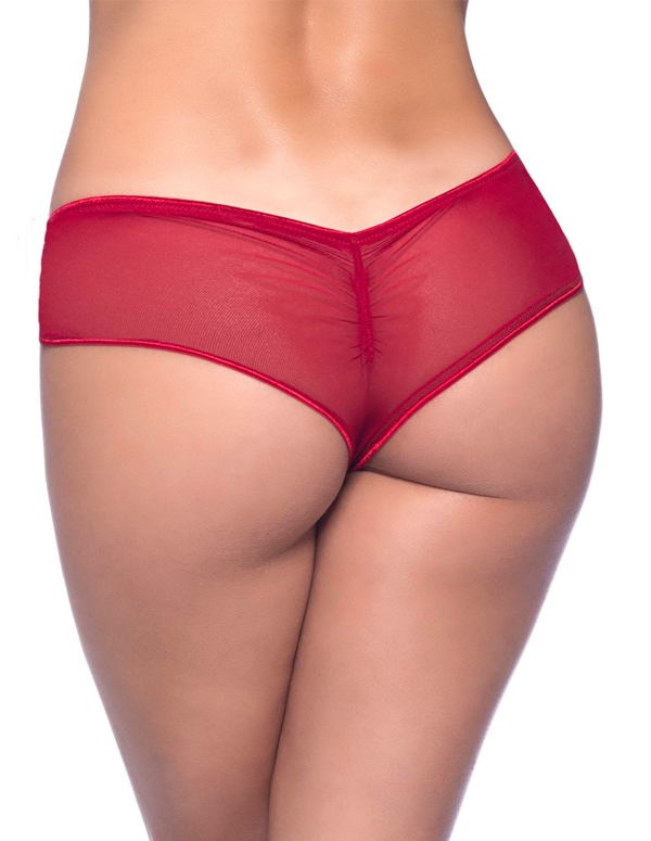 Cheeky Mesh Panty ALT1 view Color: RD