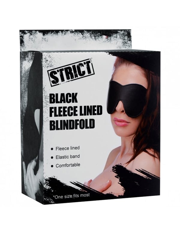 Strict Fleece Lined Blindfold ALT2 view Color: BK